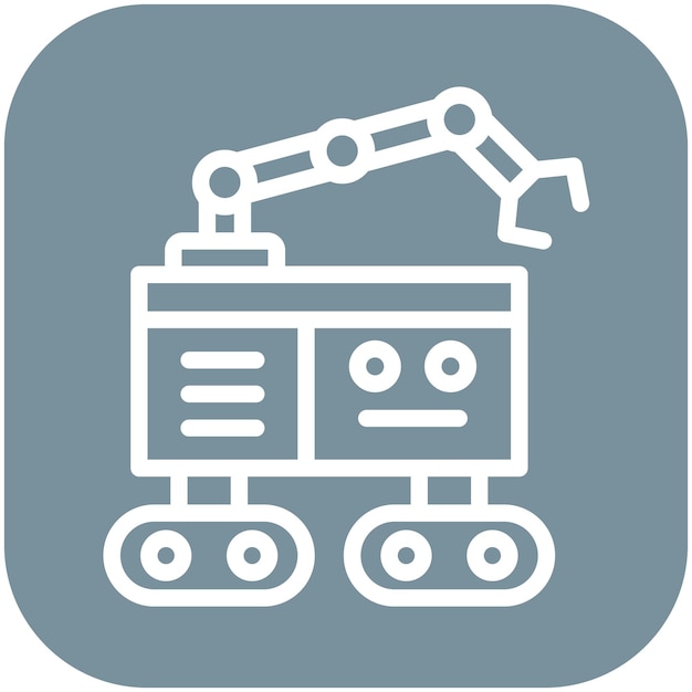 Autonome robot vector icoontje illustratie van Robotics icoonset