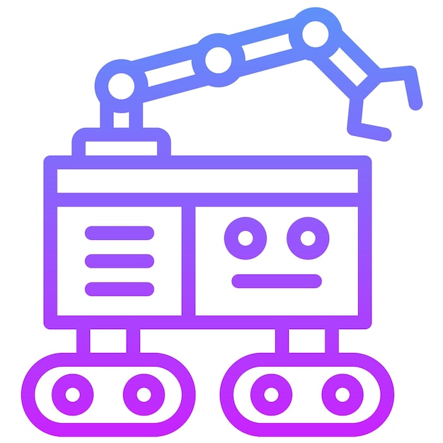 Autonome robot vector icoontje illustratie van Robotics icoonset