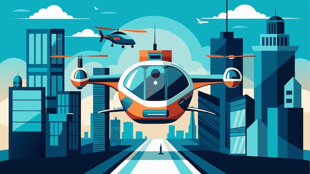 Vector the autonomous air taxis sleek design and advanced technology make them a sight to behold in the sky