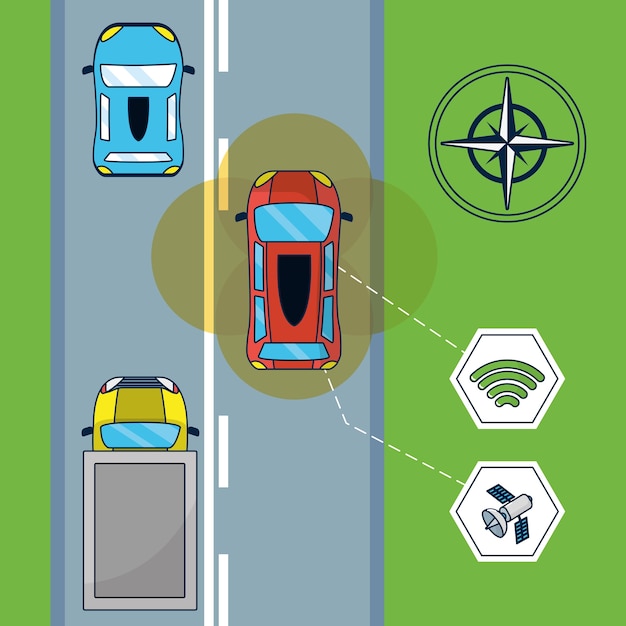 Vettore tecnologia automobilistica autonoma