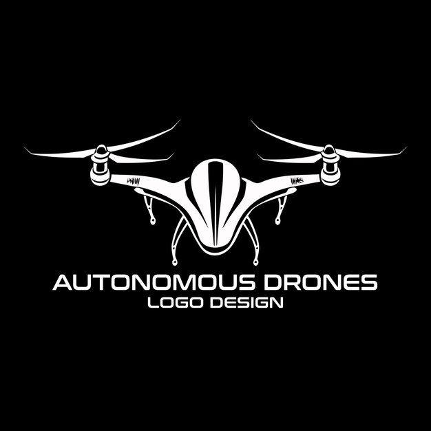 Vector autonomous drones vector logo design