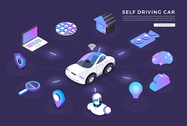 Autonoma guida autonoma sensori automobilistici smart car tecnologia del veicolo senza conducente