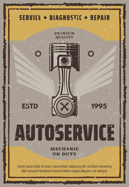 Vector autoservice vector banner