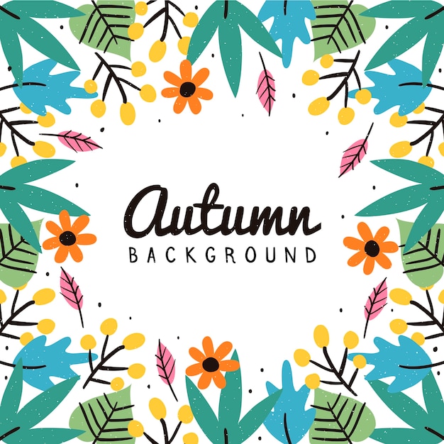 Autrumn background with leaves