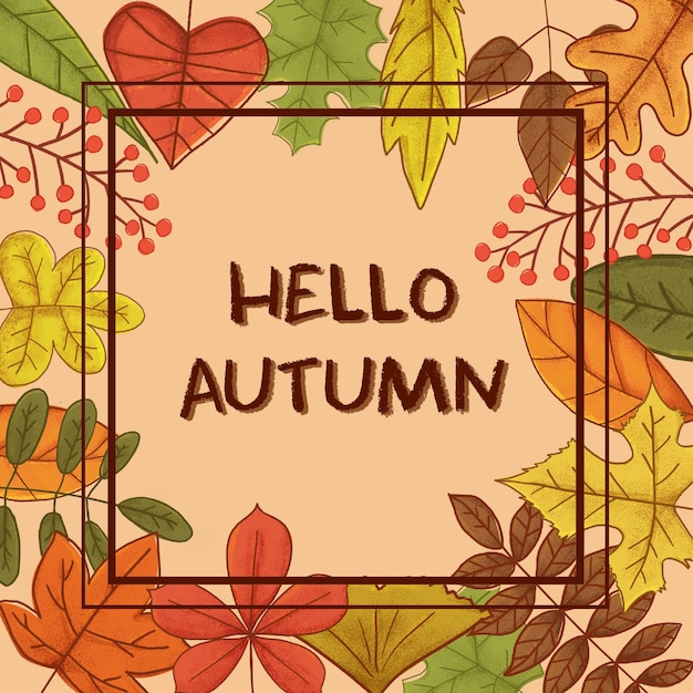 Vector autum season leaves collection pattern