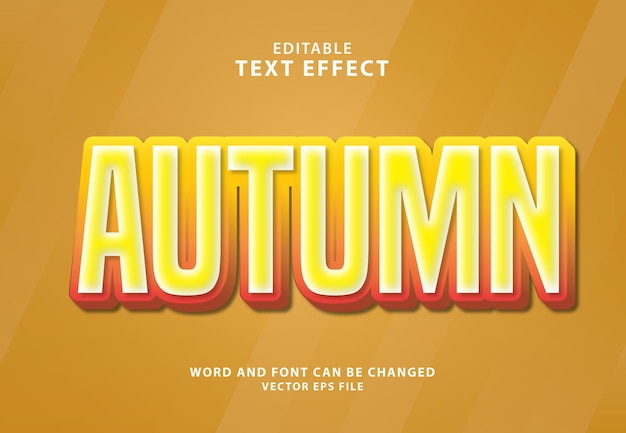 Autumn 3d text design