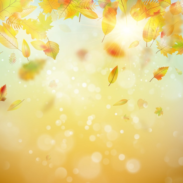 秋の抽象的な背景。