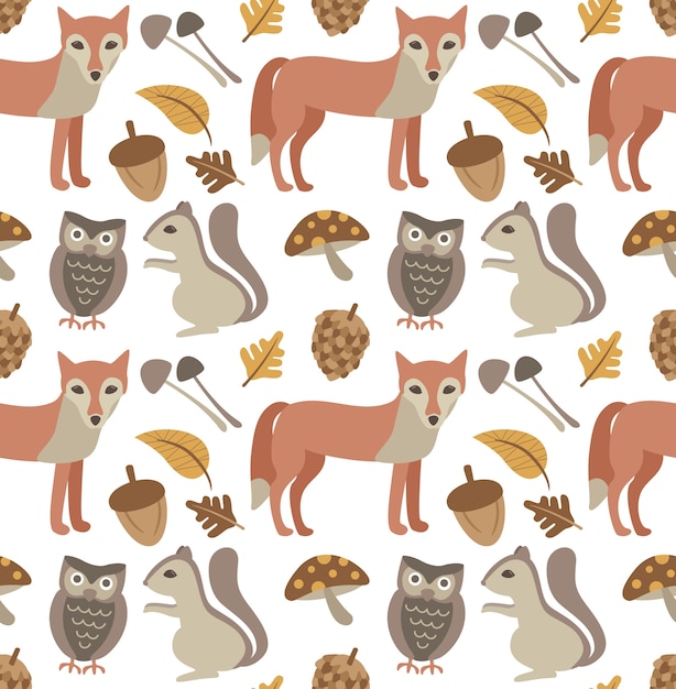 Autumn animal background