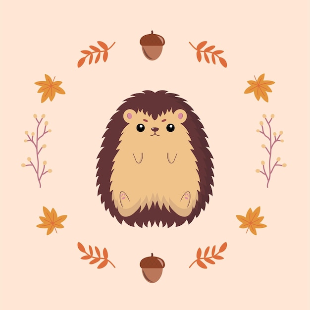 Vector autumn animal