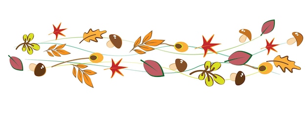 Vector autumn background autumn foliage flying in the wind on a white background vector eps10