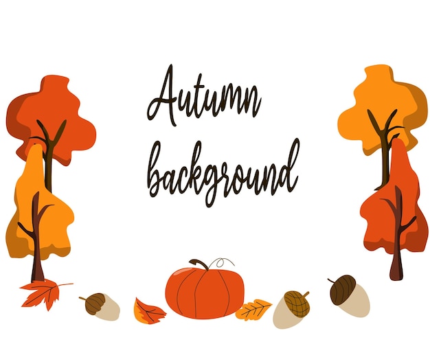 Autumn background banner for social network and web site