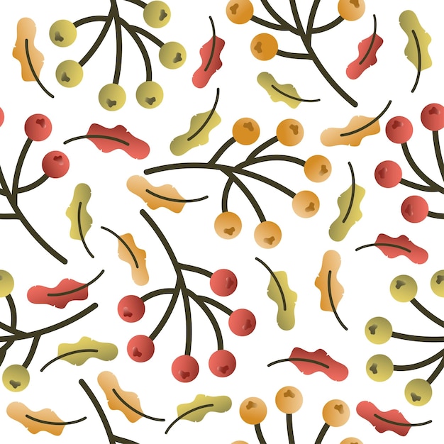 autumn background seamless autumn foliage pattern leaves and branches wallpaper