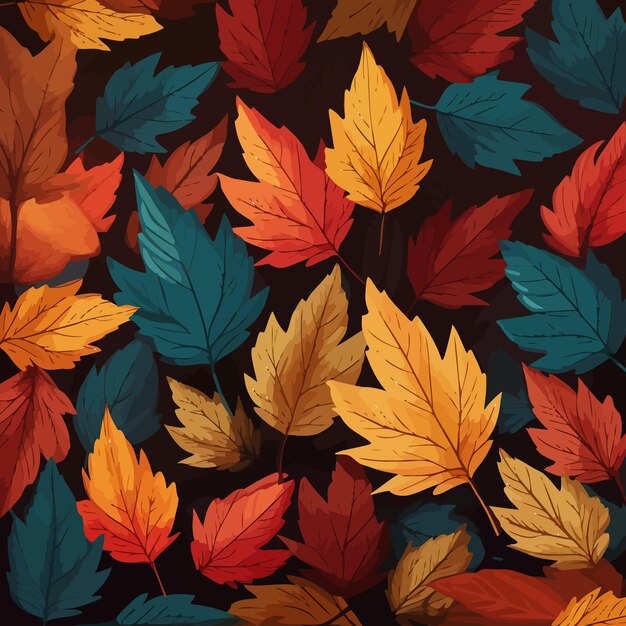 Vector autumn background seamless pattern