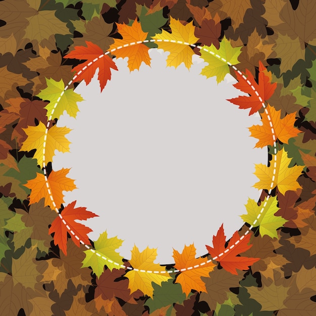 Autumn background with colorful leaves