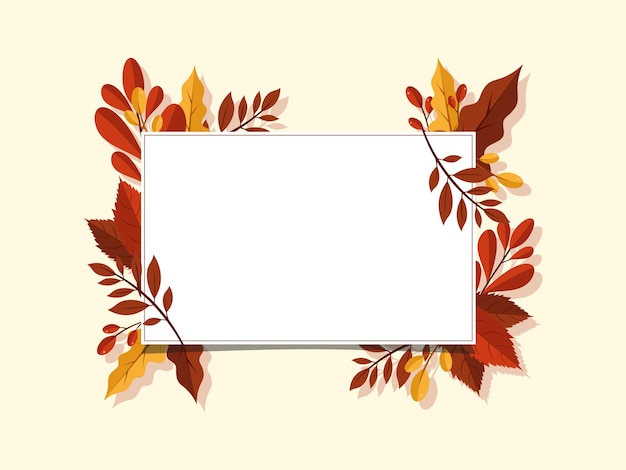 Vector autumn background with different kinds of leaves