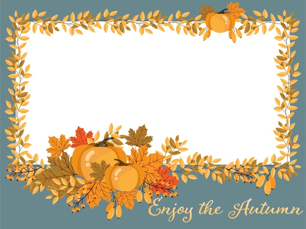 Autumn background with enjoy the autumn text.