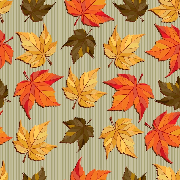 Autumn background with leaves Premium Vector