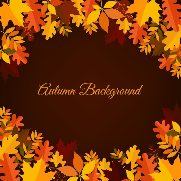 Autumn background with leaves