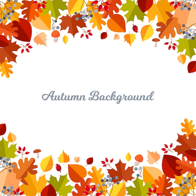 Autumn background with leaves