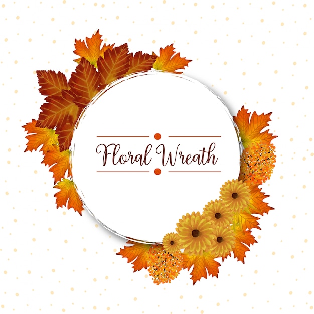 Vector autumn background with leaves