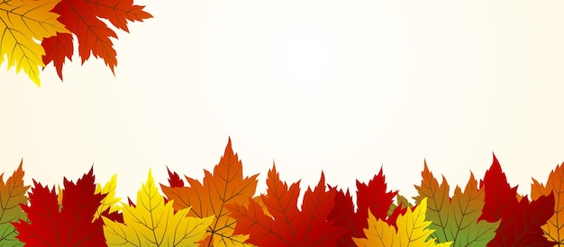 Autumn banner background with copy space vector illustration