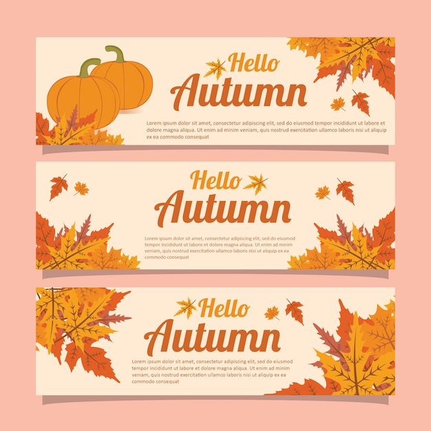 Autumn banner template