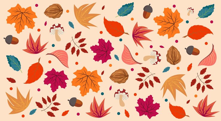Vector autumn bauhaus background