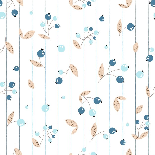 Autumn berries pattern, seamless pattern with leaves and berries, fall, fall pattern,