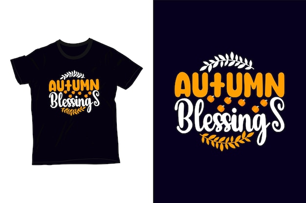 Autumn blessings t-shirt design