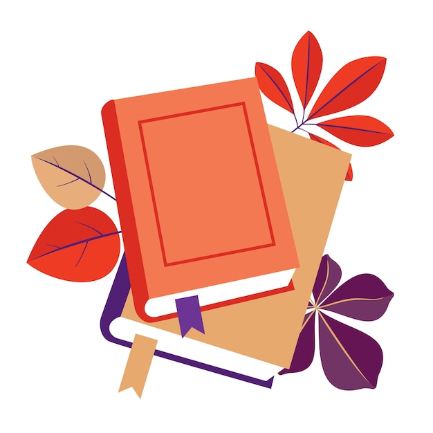autumn books leaves