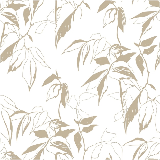 Vector autumn botanical pattern. vector seamless pattern.