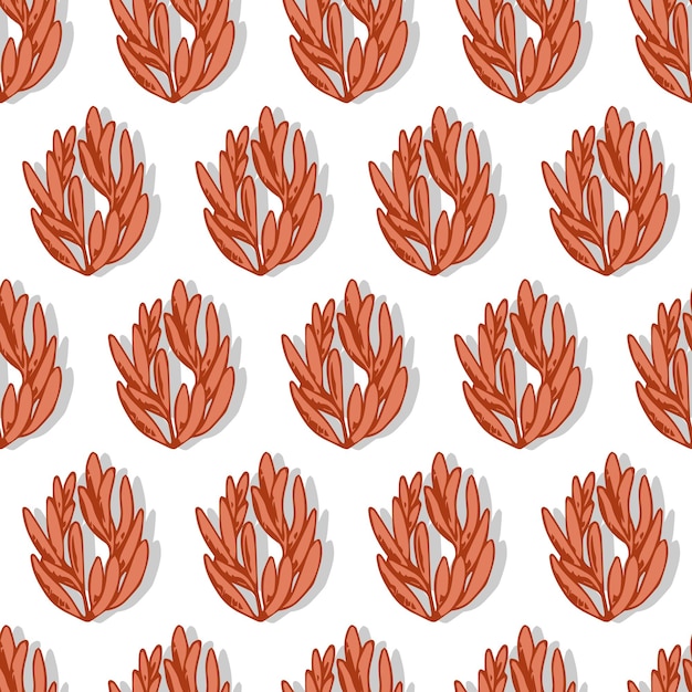 Vector autumn branches with leaves seasonal vector seamless pattern