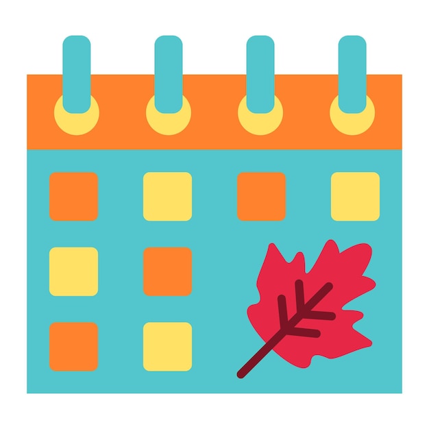 Vector autumn calendar icon