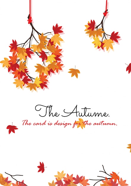 Vector the autumn card