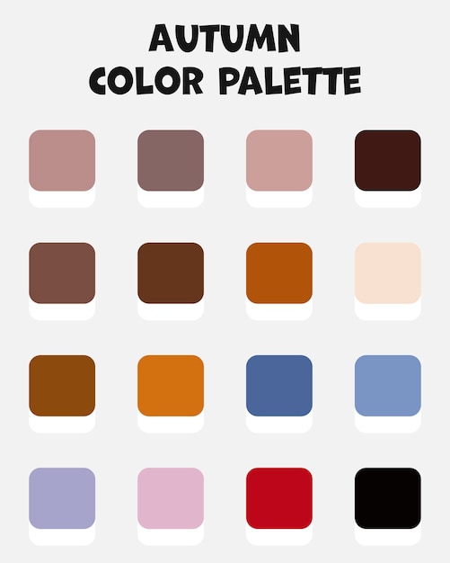 Autumn color palette. Color selection. Vector