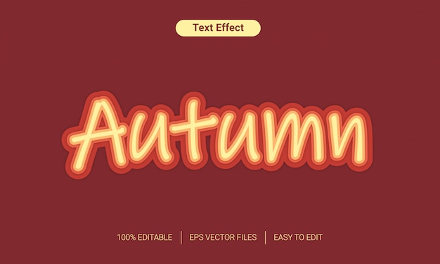 Autumn color text style effect