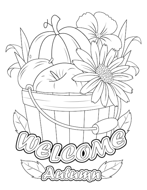 Autumn coloring page