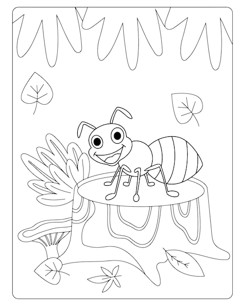 Autumn Coloring Pages For Kids Premium Vectors