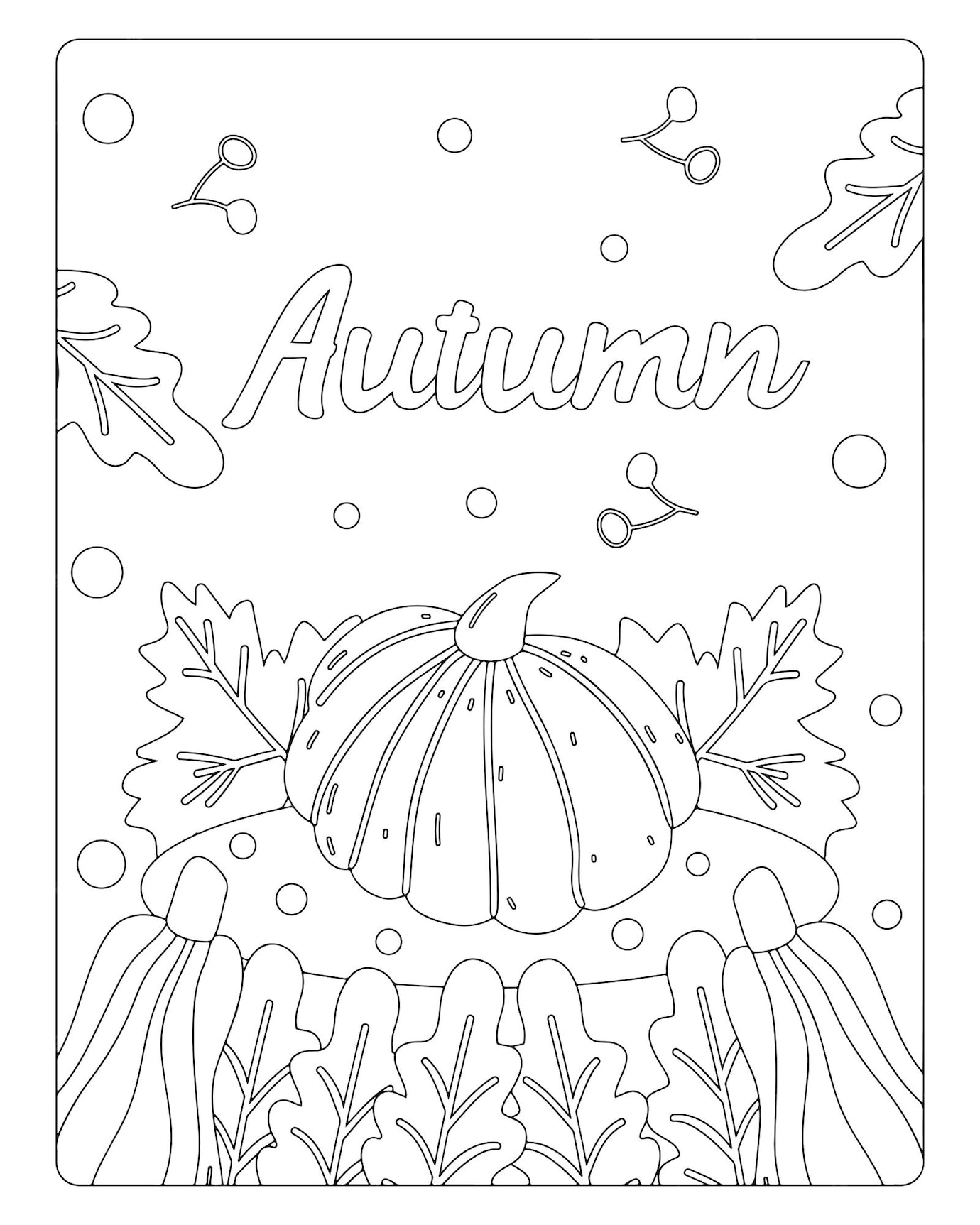 Premium Vector Autumn coloring pages for kids premium vectors