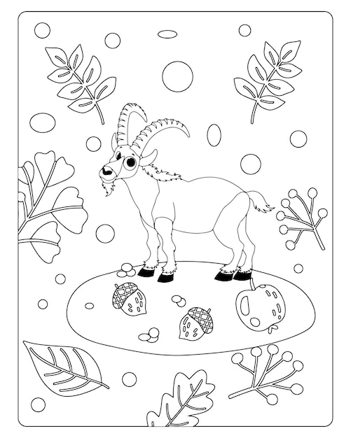 Autumn coloring pages for kids premium vectors