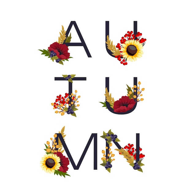 Vector autumn composition