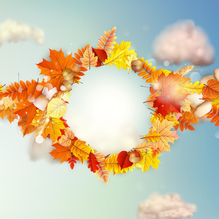 Vector autumn concept background. 
