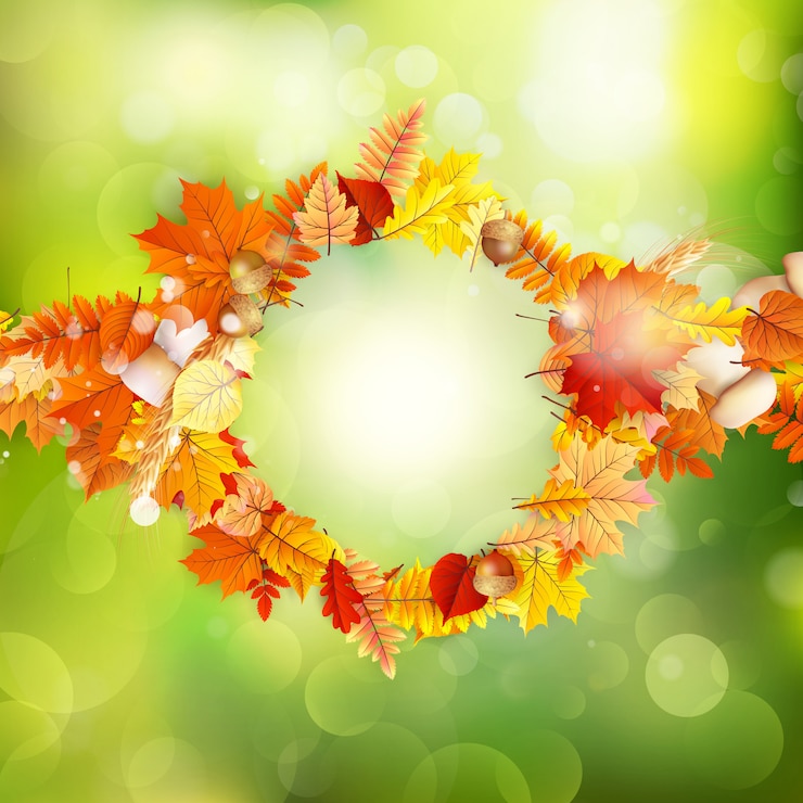 Vector autumn concept background. 