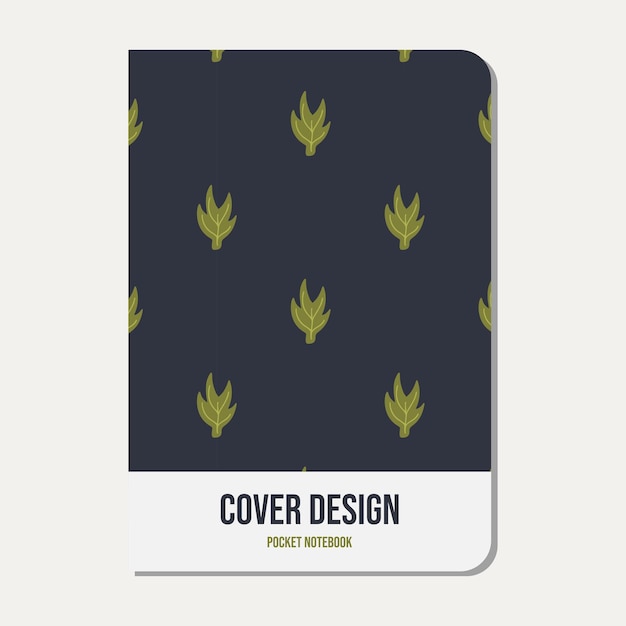 Autumn cover template for notebook planner book catalog brochure Seamless Autumn Leaves Pattern