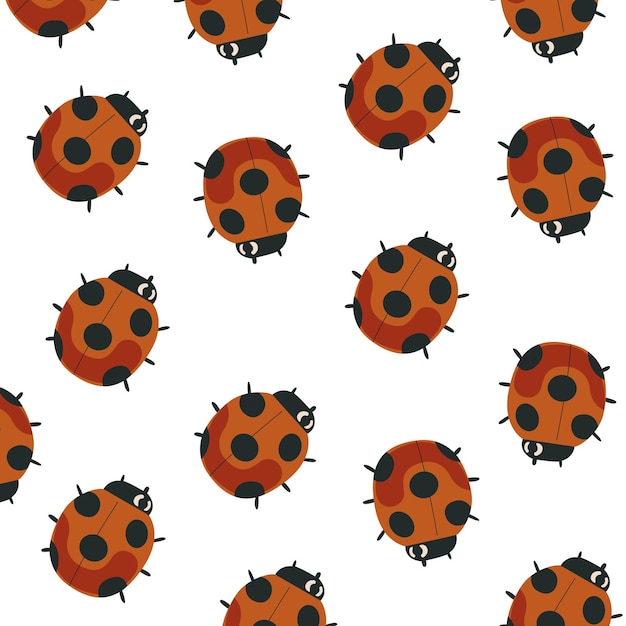 은 귀여운 ladybug와 함께 가을 아한 패턴 가을의 상징 곤충 배경