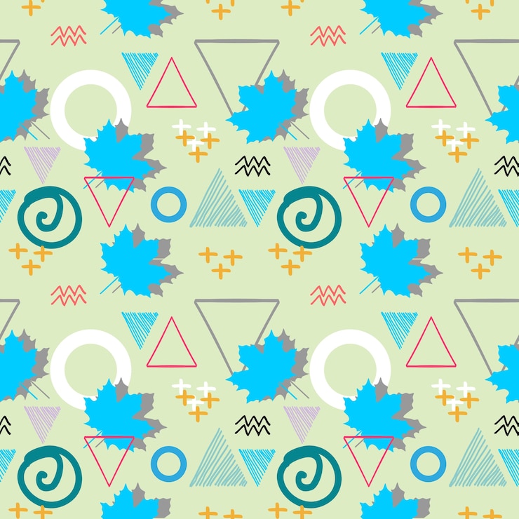 वेक्टर autumn creative pattern with geometric abstract background