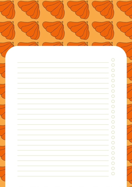 Autumn design template hand drawn pumpkins flat vector illustration