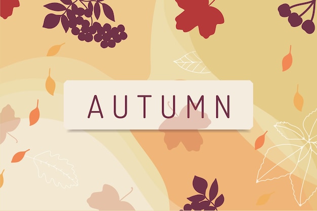 Autumn ditsy abstract style background