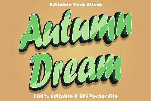 Autumn Dream Editable Text Effect