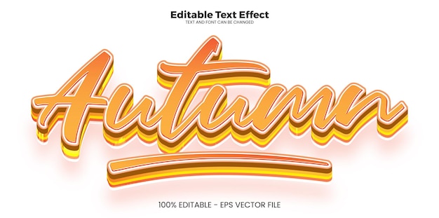 Autumn editable text effect in modern trend style